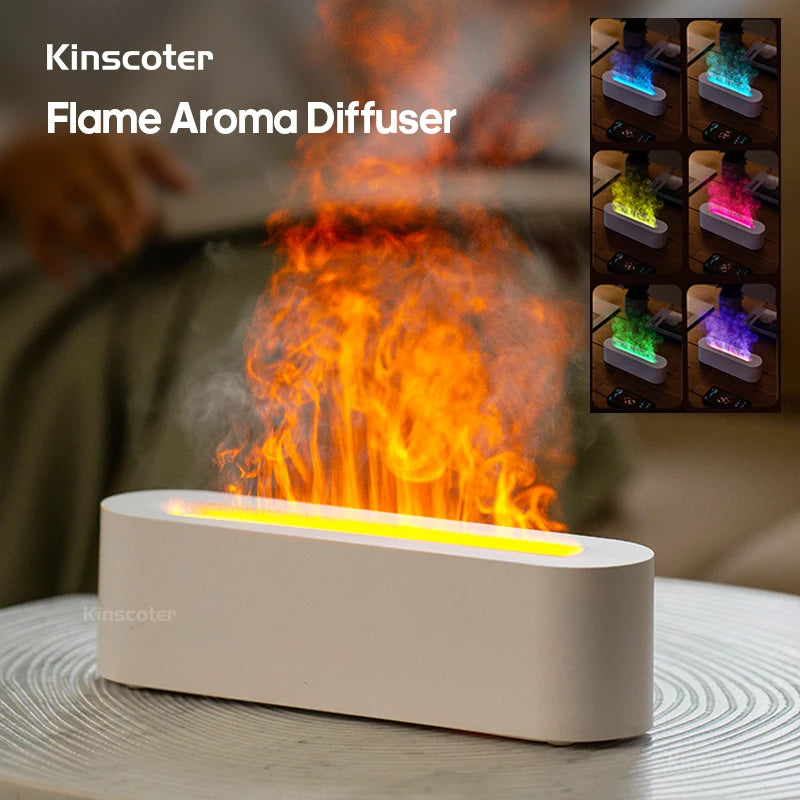 Difusor de Aromas com Fogo Realista RGB