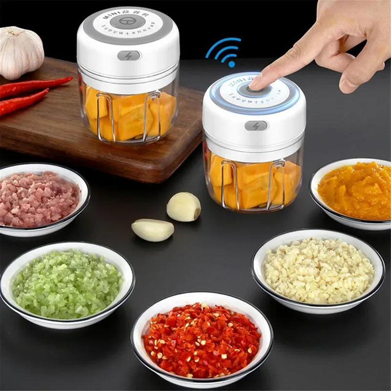 Mini Triturador Automático de Alimentos/Temperos carregamento via USB