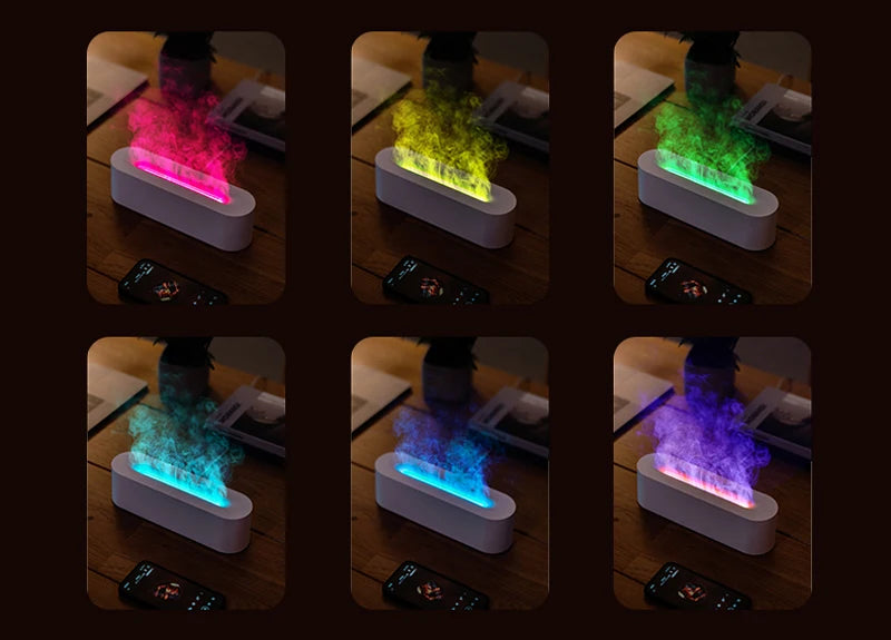 Difusor de Aromas com Fogo Realista RGB