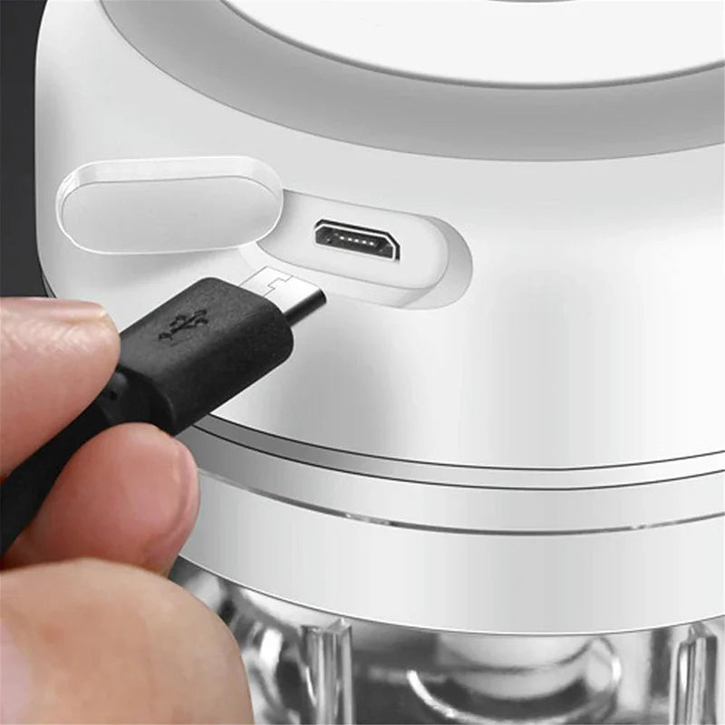 Mini Triturador Automático de Alimentos/Temperos carregamento via USB