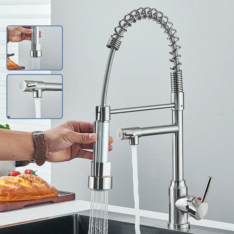 Torneira de Cozinha, Design Moderno, Agua Quente e Fria, Rotação 360